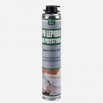 PU lepidlo na polystyren Silver line, pistolová dóza 750 ml, žlutá