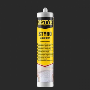 LEPIDLO NA POLYSTYREN Distyk / STYRO ADHESIVE, kartuše 310 ml, bílá