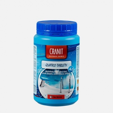 Cranit Quatro tablety - dezinfekce, proti řasám, vločkování, stabilizace, dóza, 1 kg